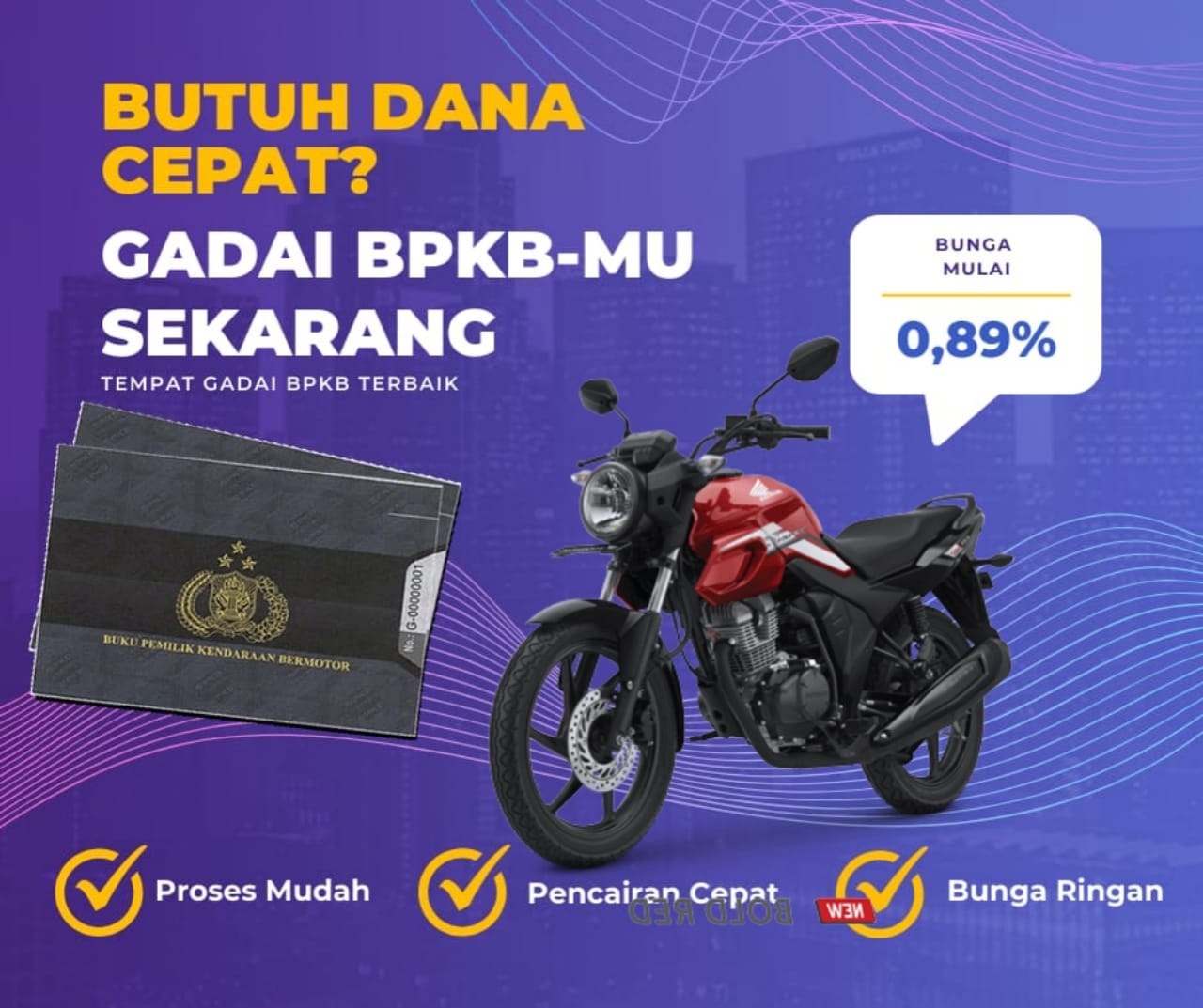 Pinjaman Dana Jaminan Bpkb Motor Honda Verza 150 Cw Dapat Pinjaman Berapa? Seperti Ini Simulasinya